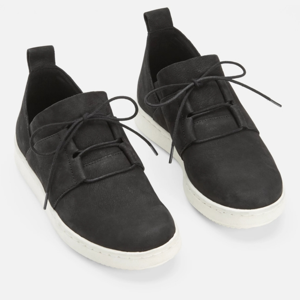 Eileen Fisher Kipling Tumbled Nubuck Black Sneaker